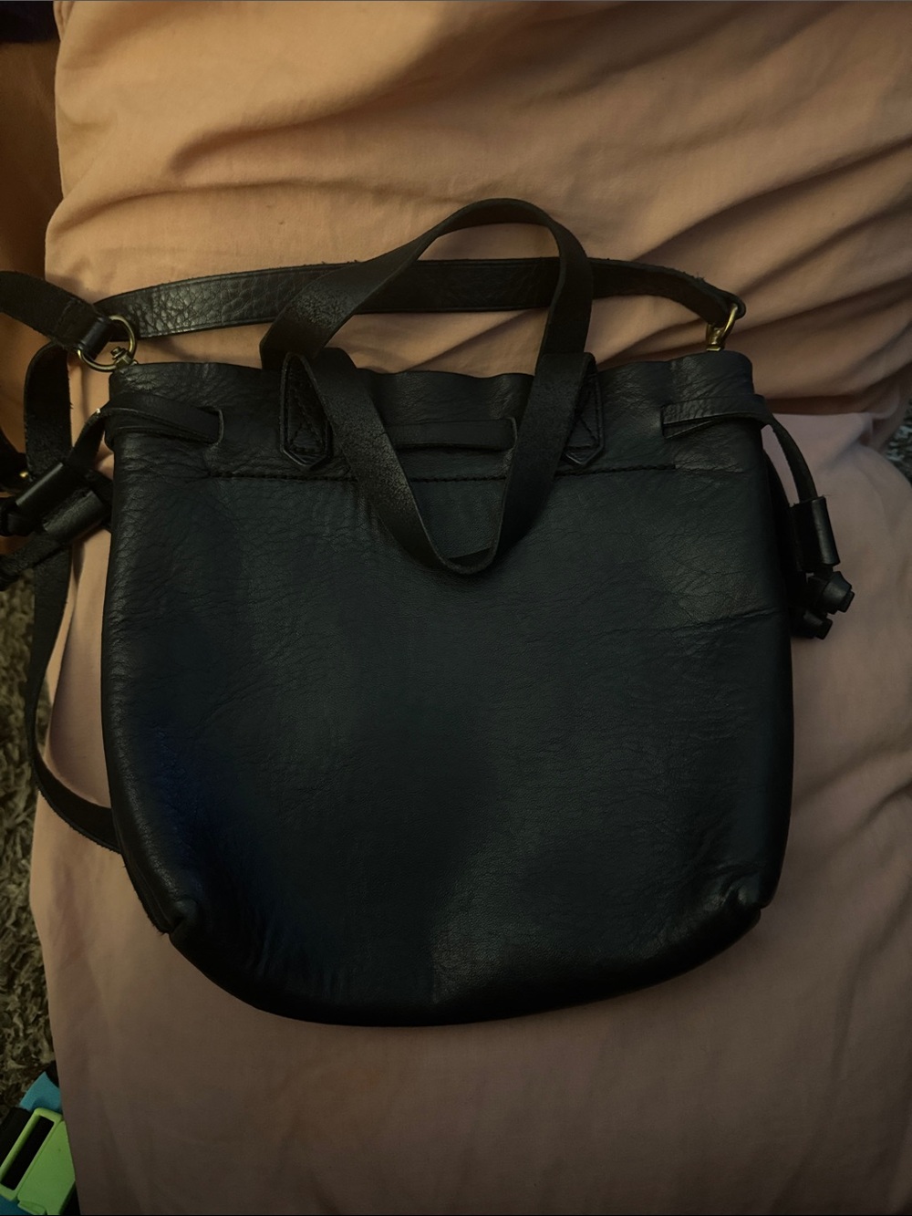 Madewell Black Leather Crossbody Shoulder Bag